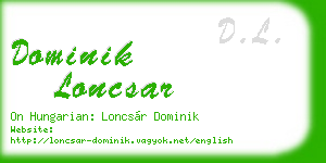 dominik loncsar business card